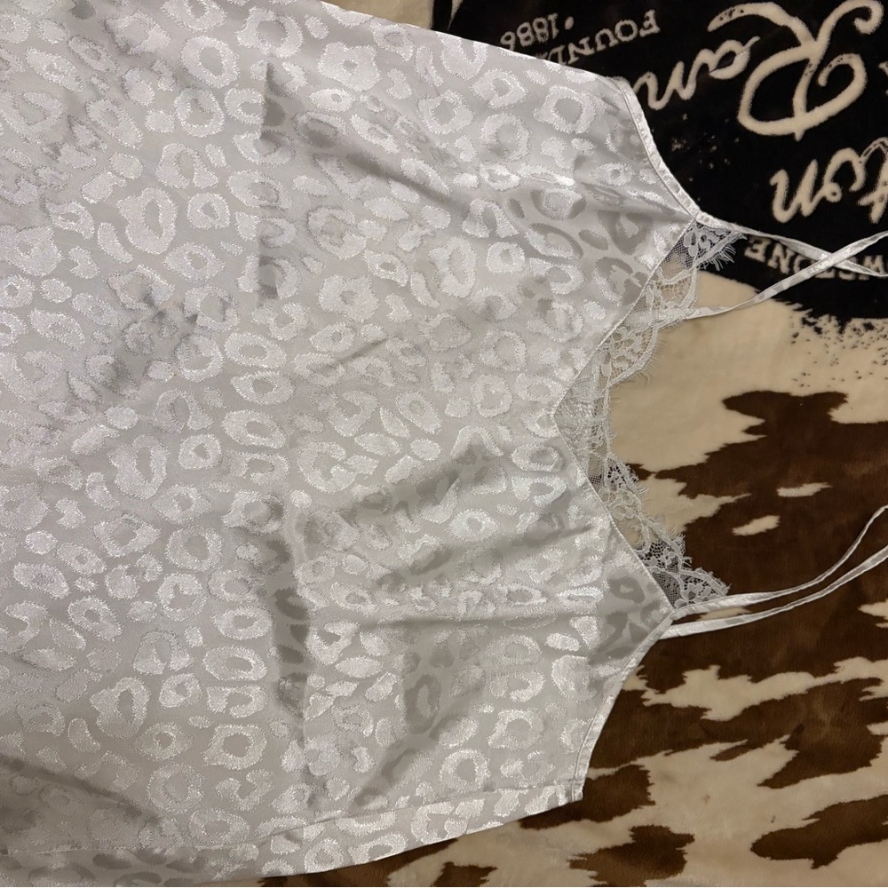 Satin &lace tank top